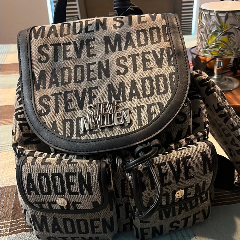 Steve Madden Black and Gray Urban Backpacks